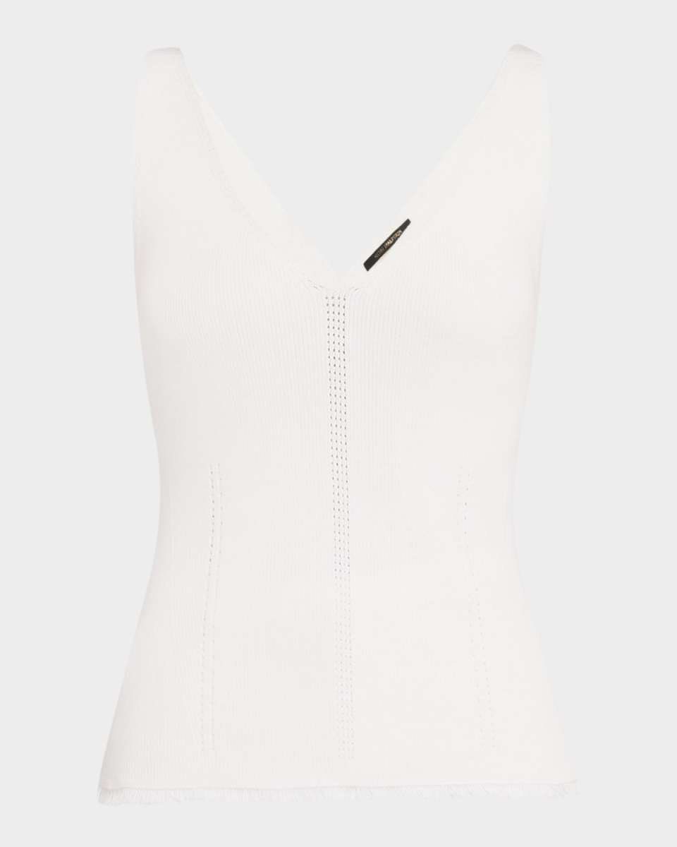 Finley Pointelle Rib Knit Cotton Tank